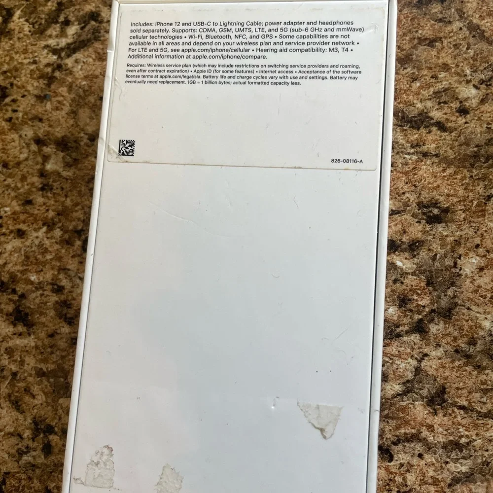 Apple‎ iPhone in Vibrant Purple empty box